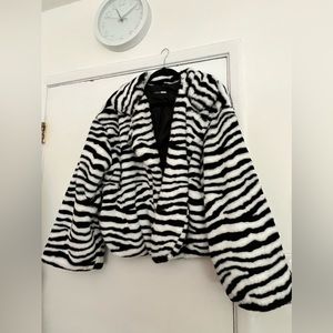 Plus size fashion nice zebra jacket